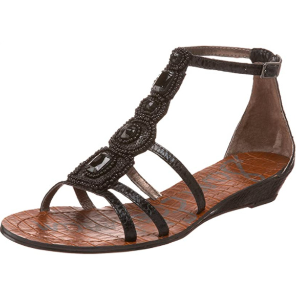 Sam Edelman Shoes - Sam Edelman Daley Beaded Jewel T Strap Sandals 11